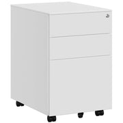 Cassettiera per documenti OFC60WT in acciaio bianco con ruote