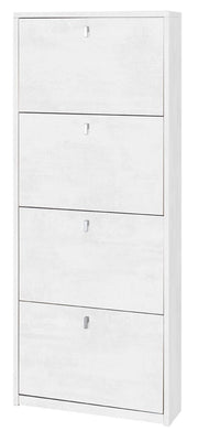 KIT MOBILE SCARPIERA 4 ANTE CON RIBALTA H154 L63 P18 Cm FINITURA OSSIDO BIANCO SARMOG Sk554k