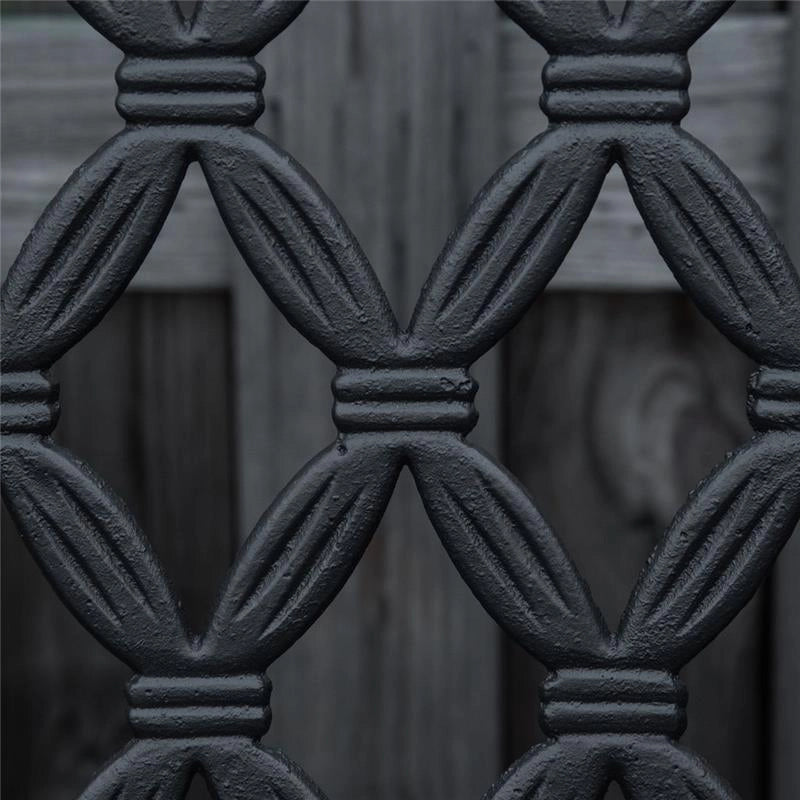 PANCHINA DA ESTERNO 2 POSTI CON BRACCIOLI IN ACCIAIO E GHISA, 128X58.5X89CM, NERO