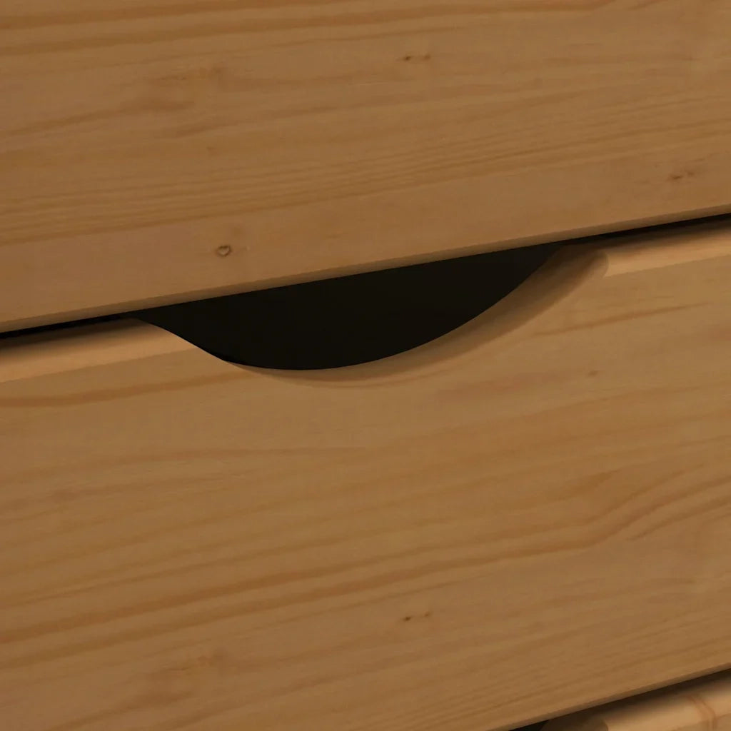 Mobiletto su ruote con scrivania pieghevole e vano contenitore 105,5 x 39 x 74,5 cm legno di pino color miele 02_0047168