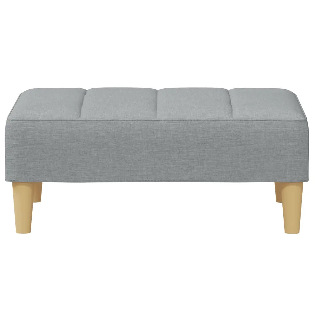 Poggiapiedi Grigio Chiaro 77x55x31 cm in Tessuto 4007362