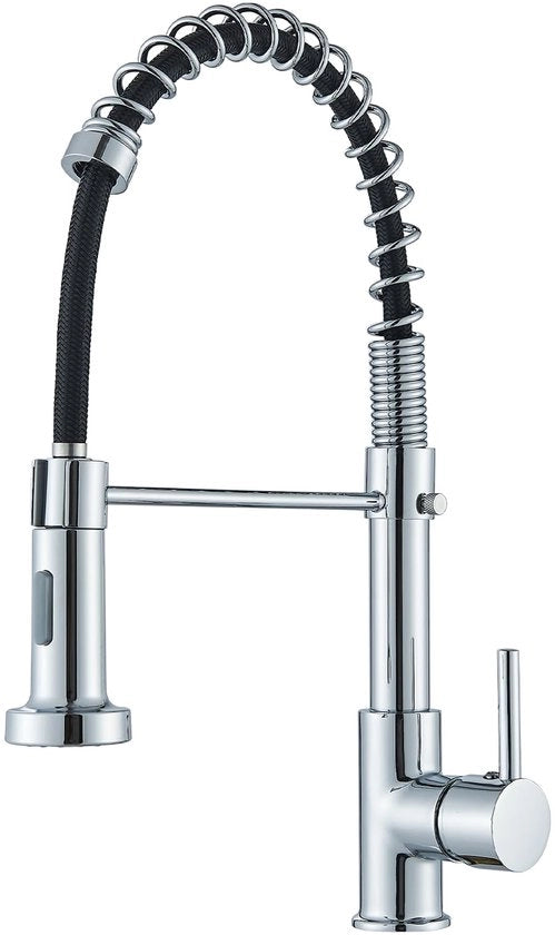 Shower per il bagno con rubinetto da cucina con doccia staccabile, rubinetto da cucina rotativo 360°, rubinetto da lavandino a un solo movimento, miscelatore ad alta pressione in acciaio inossidabile per la cucina, trattamento galvanico.