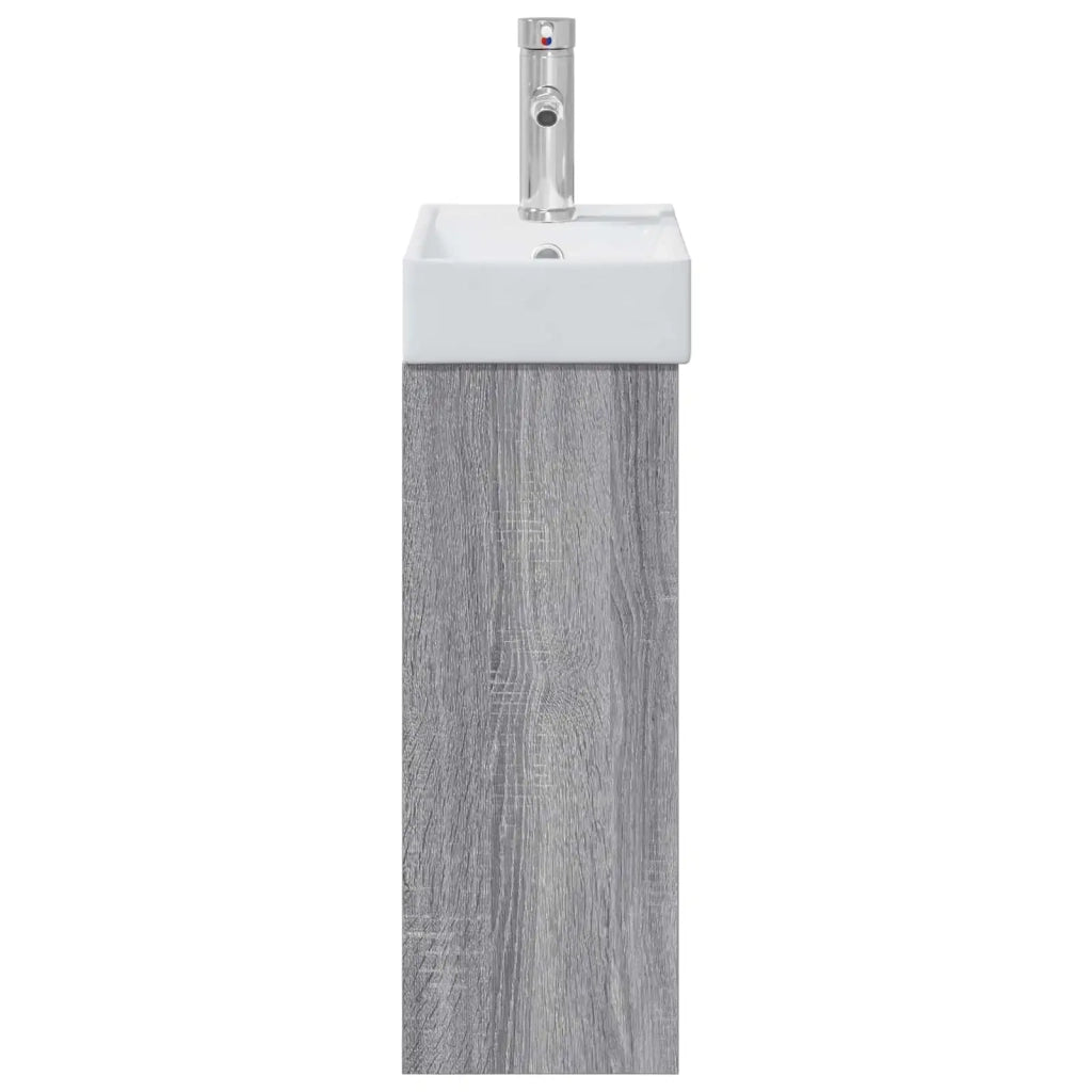 Mobile bagno con rubinetto Sonoma grigio 40,5 x 22,5 x 62 cm 889526