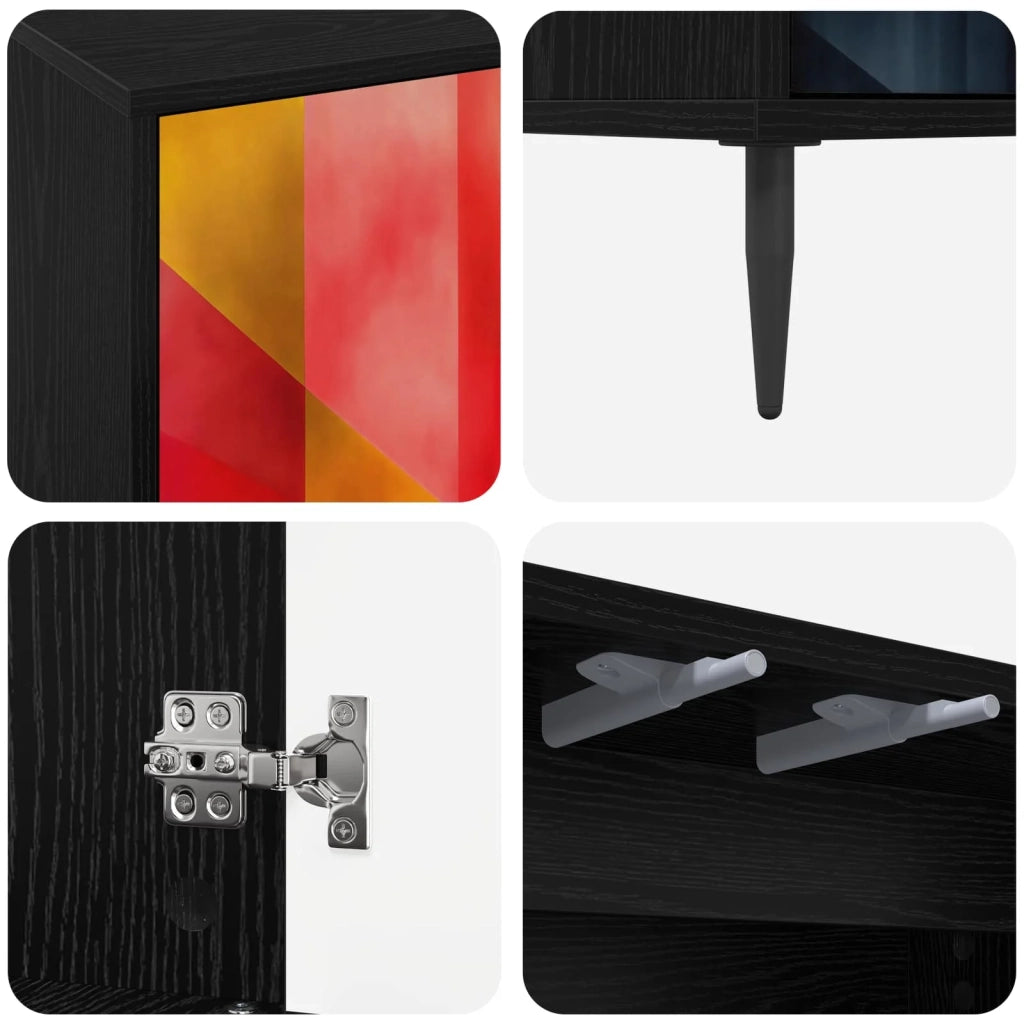Credenza HEESCH Rovere Nero 102 x 33 x 76 cm 8006978