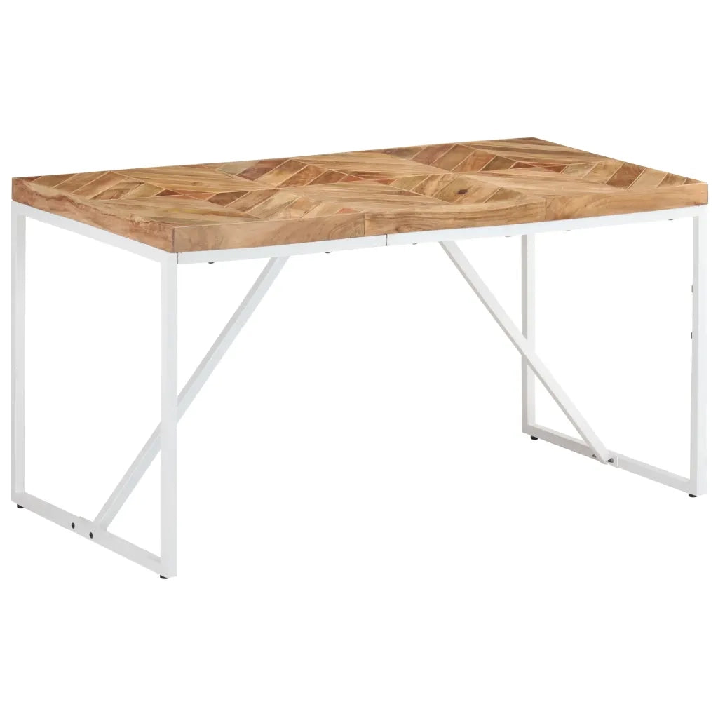 Tavolo da Pranzo 140x70x76 cm in Legno Massello Acacia e Mango
