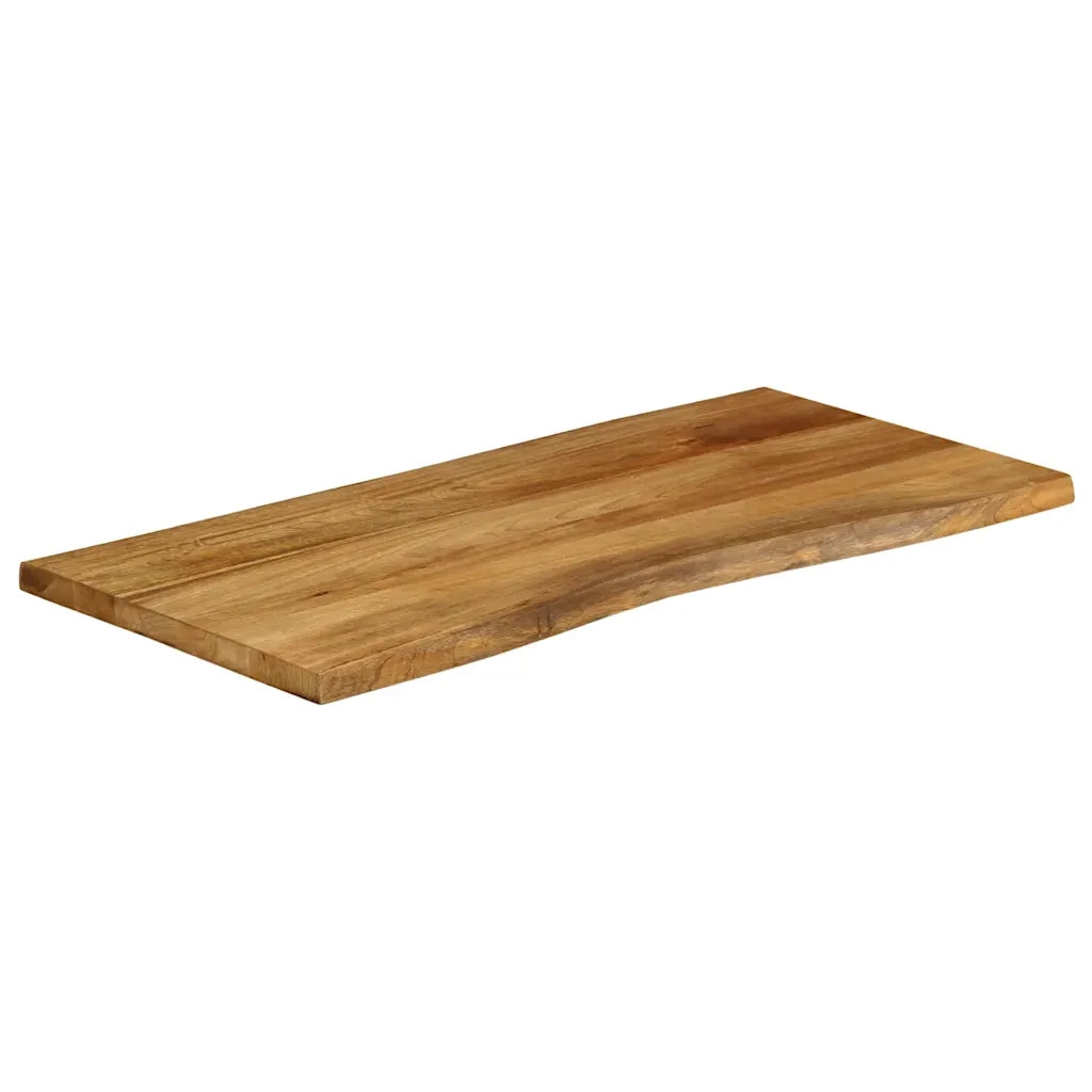 Piano Tavolo 100x60x3,8 cm Bordi Vivi in Legno Massello Mango