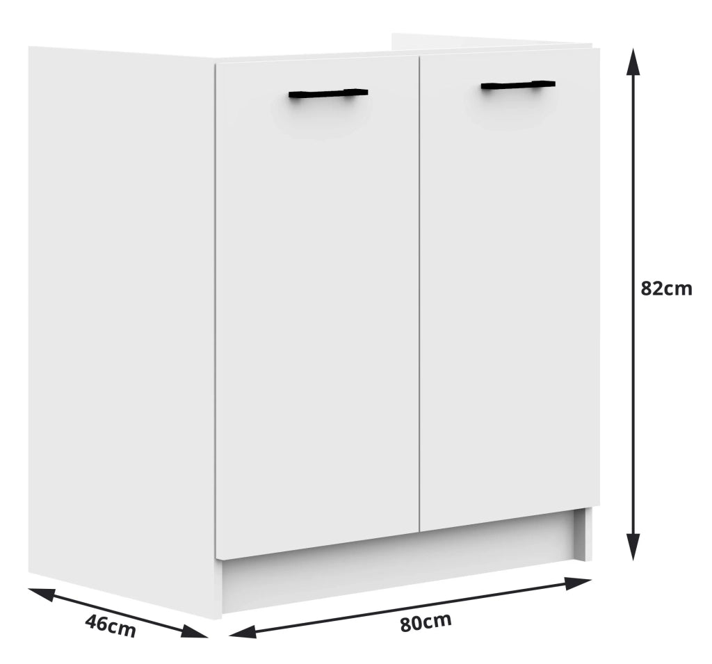 AKORD Set di Mobili da Cucina OLIWIA 300 cm Bianco 300 cm 11 ante 1 cassetto 300x46x203 cm