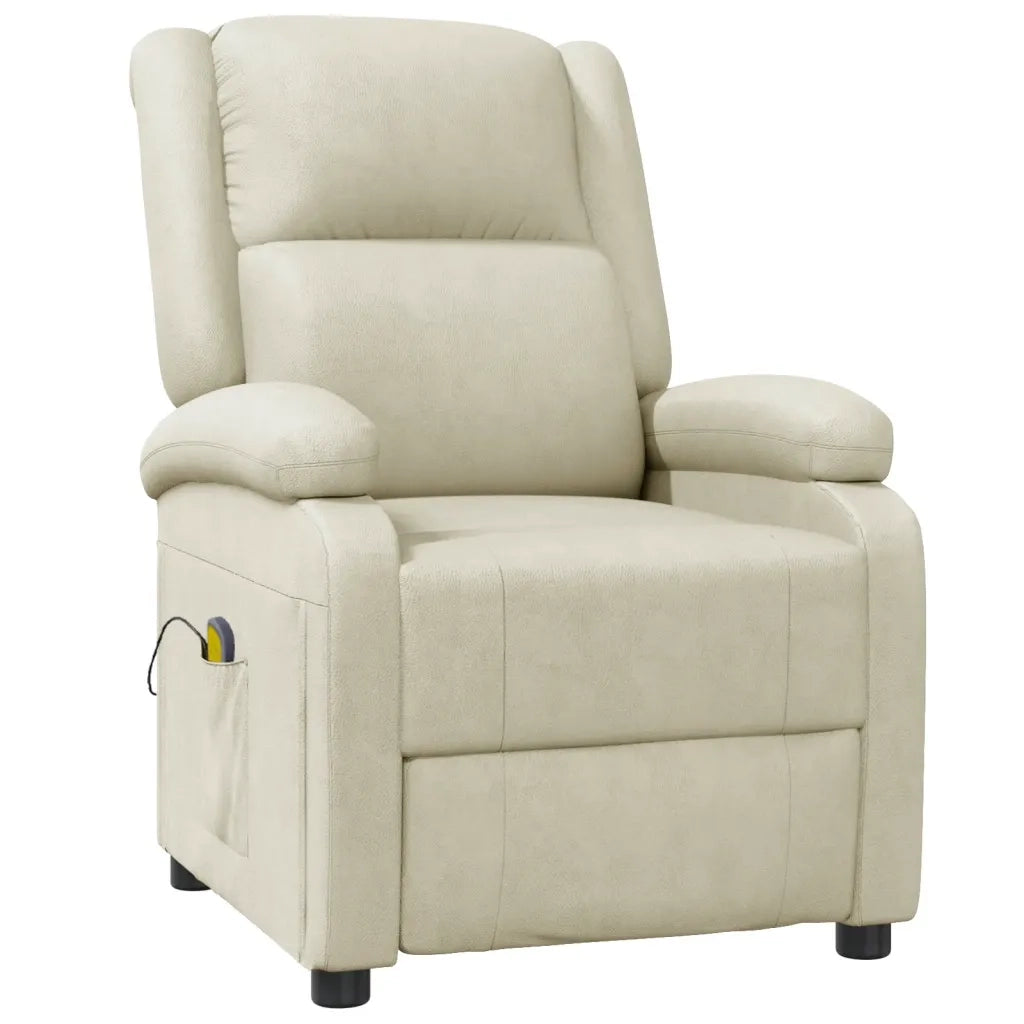Poltrona Massaggiante Crema in Similpelle 344182