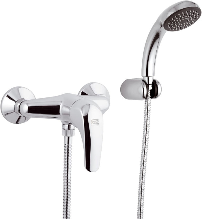 Rubinetto esterno doccia con doccia duplex e leva frontale - serie project