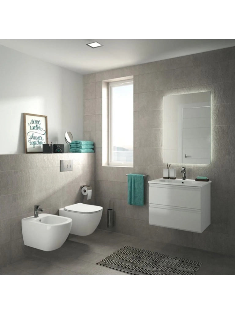 VASO SOSPESO CON SEDILE SLIM AQUABLADE IDEAL  STANDARD TESI