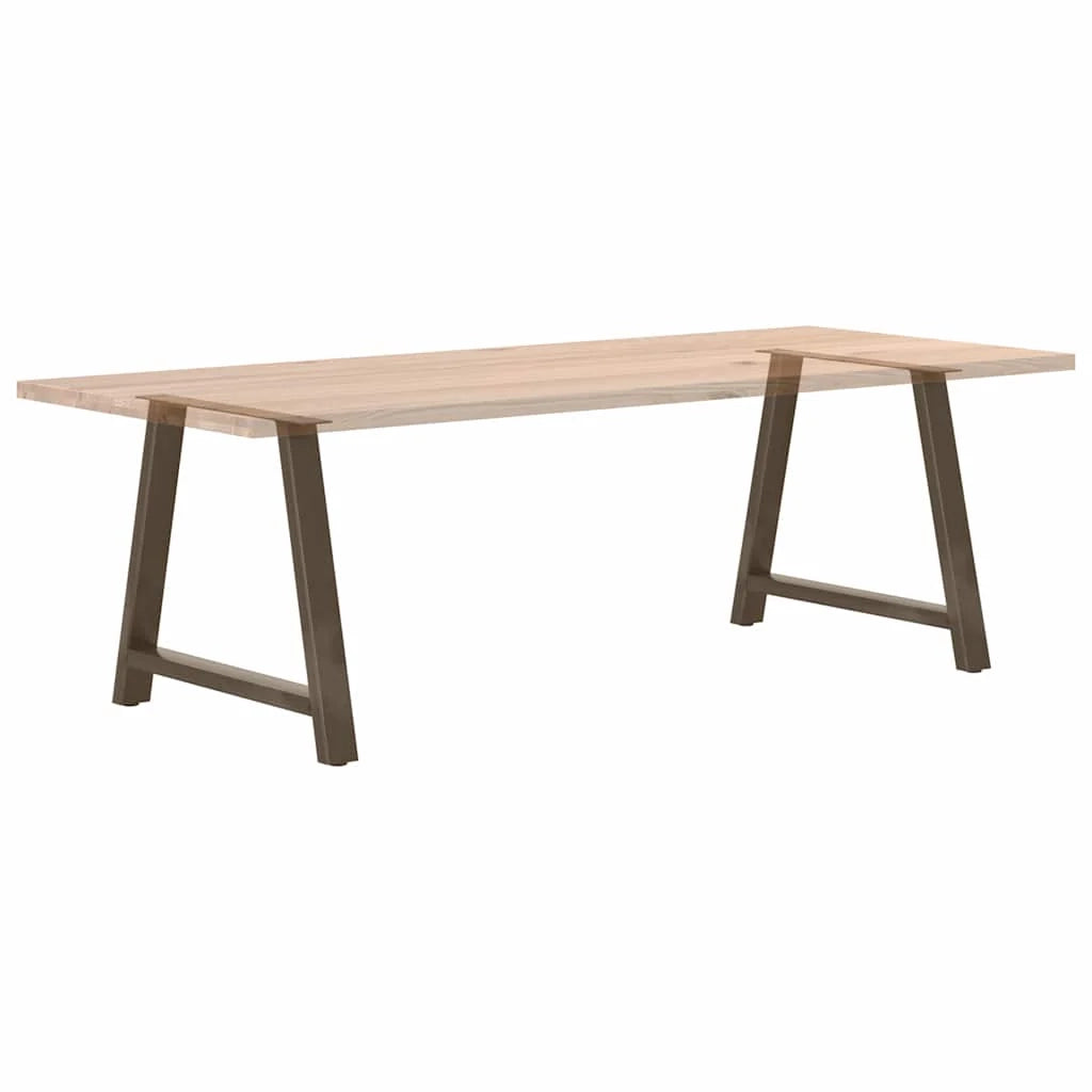 Set di 2 gambe per tavolo da pranzo a forma di A 90 x 72-73 cm design moderno con piedini regolabili acciaio nero 02_0057139