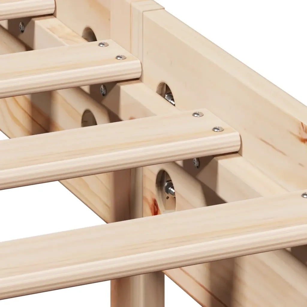 vidaXL Giroletto senza Materasso 100x200 cm in Legno Massello di Pino