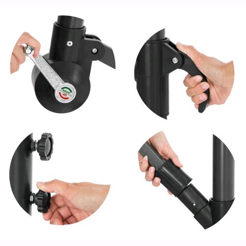 Ombrellone Tondo Da Giardino Decentrato a braccio 3 metri  Telo Ecrù 180 gr/mq