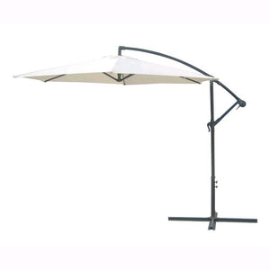 Ombrellone Tondo Da Giardino Decentrato a braccio 3 metri  Telo Ecrù 180 gr/mq