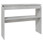Tavolino Consolle | Tavolo d'Ingresso Grigio Cemento 102x30x80cm Legno Multistrato