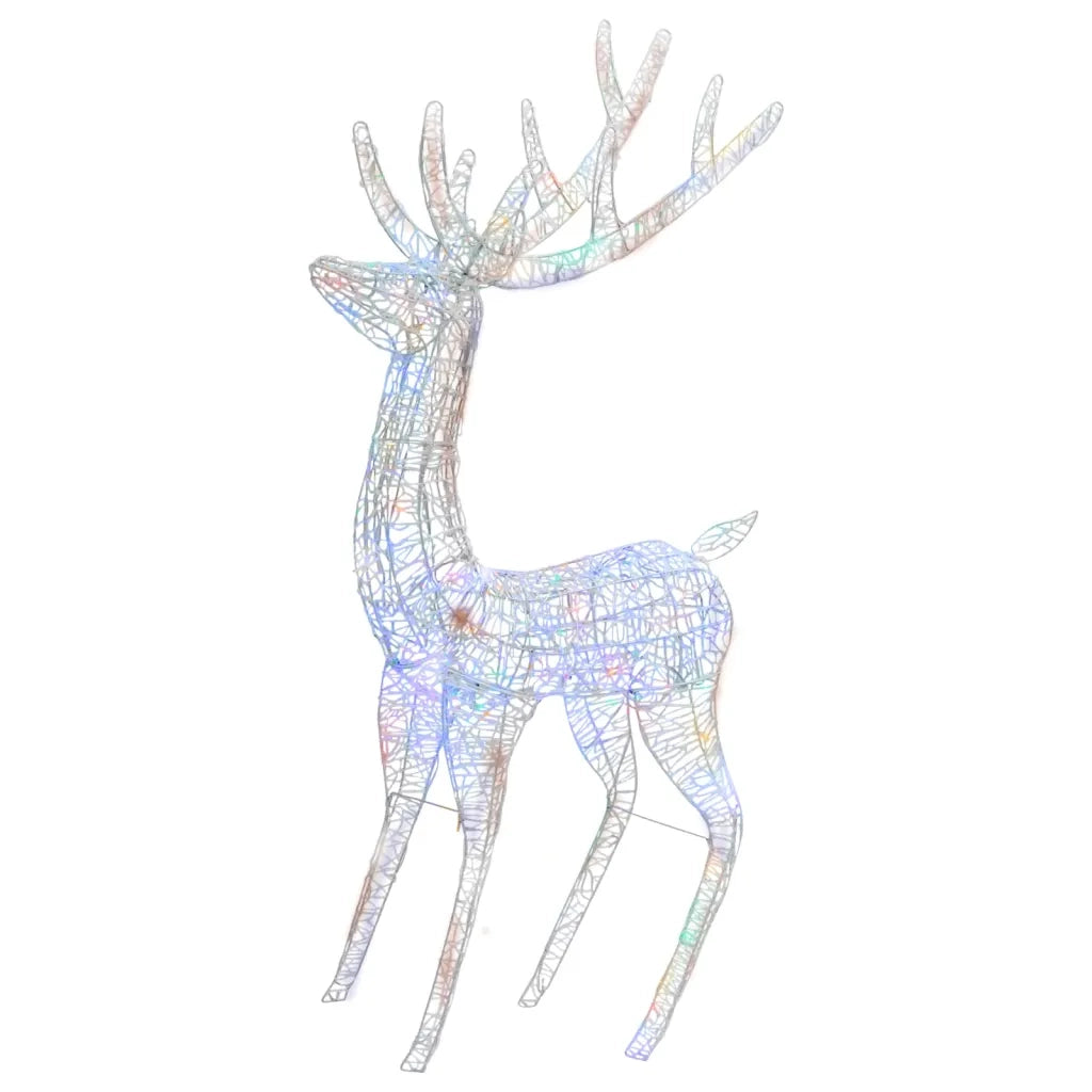 Renne di Natale XXL in Acrilico 250 LED 180 cm Colorata 329788