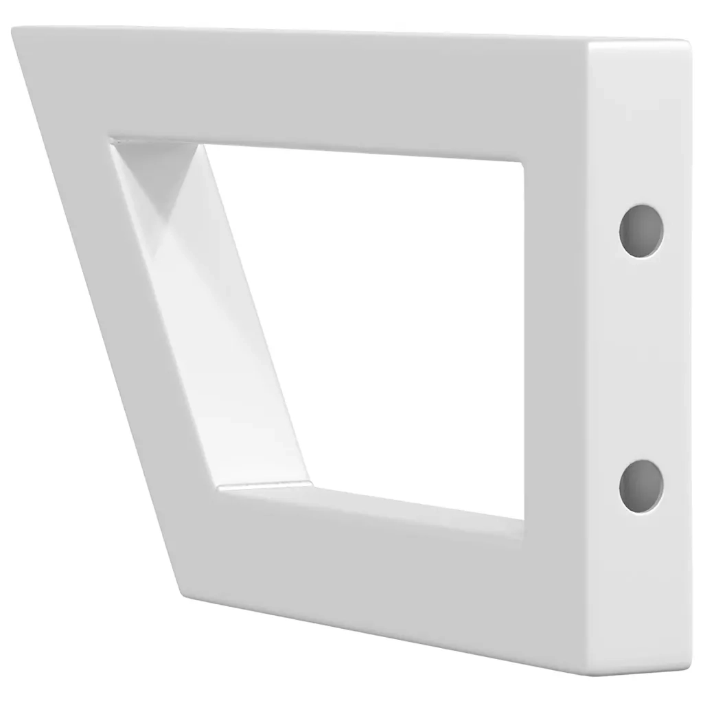 Reggimensole per Lavabo 2 pz Bianche Trapezio in Acciaio 4007276