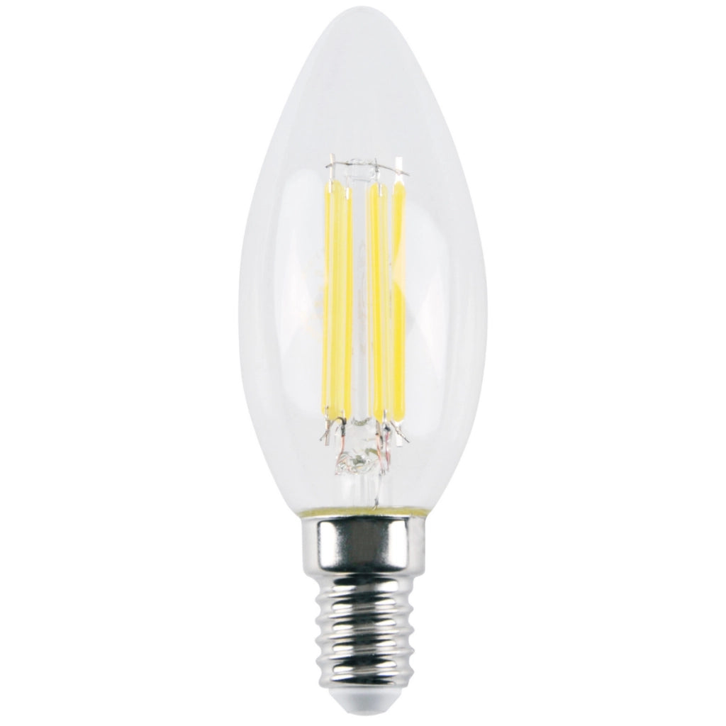 Lampadina LED filamento C37 E14 4,5W 4000K 550lm Polux