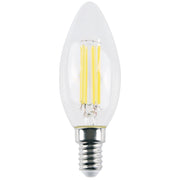 Lampadina LED filamento C37 E14 4,5W 4000K 550lm Polux