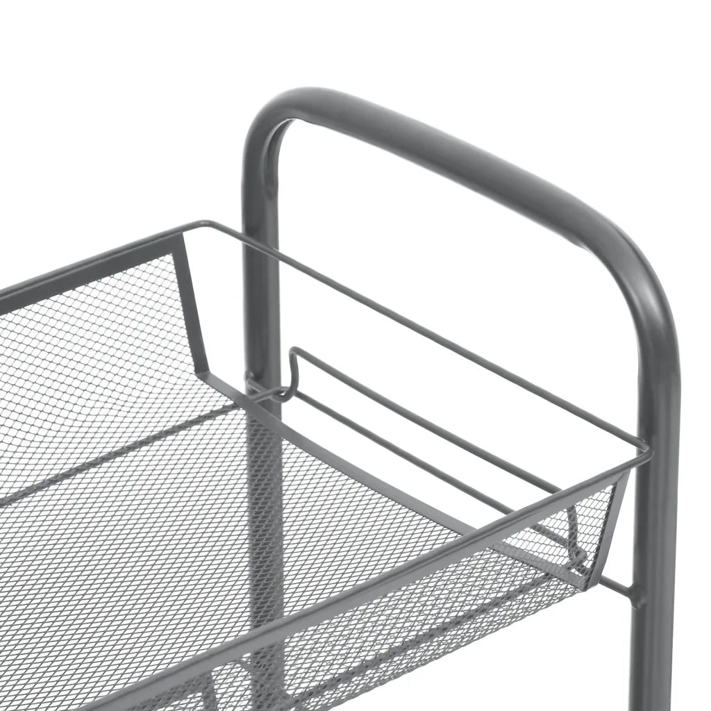 Carrello da Cucina con 3 Ripiani Grigio 46x26x64 cm in Ferro CFW2969842