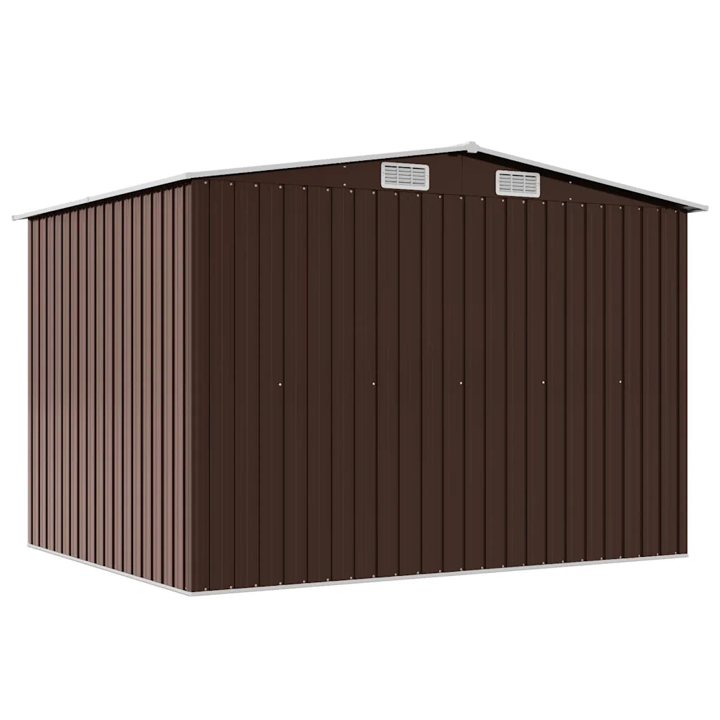 Capanno Attrezzi da Giardino Marrone 257x205x178 cm in Acciaio CFW8342606