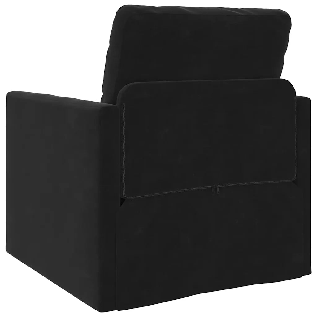 Divano letto-Sofa Letto-Daybed Nero 74 x 77 x 81 cm Velluto