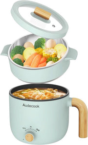 Mini Cucina Elettrica Portatile con Frittura e Vaporiera - 1,5L Multicooker con Regolazione di Temperatura