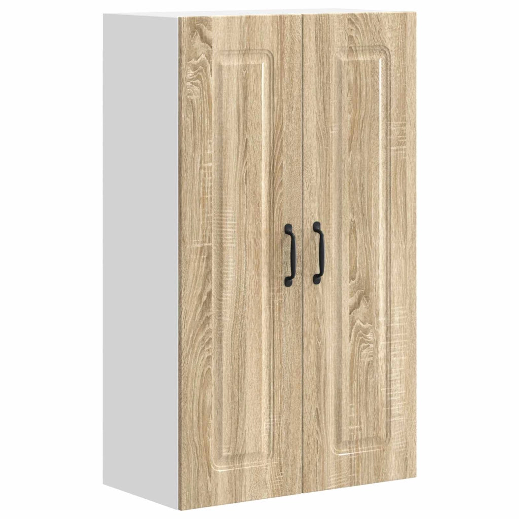 Mobile da cucina rettangolare moderno con ampio spazio interno contenitivo 60 x 31 x 100 cm realizzato in legno ingegnerizzato di rovere Sonoma 02_0053815
