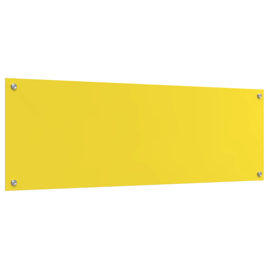 Schienale da cucina  Giallo 120x40x0,6 cm in vetro temperato