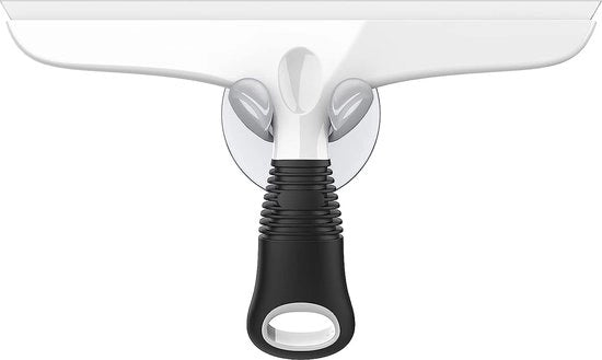 Strumento di rimozione vetro con manico di presa, rimozione vetro per specchio finestra di doccia, strumento di rimozione vetro per doccia, indicatore di orientamento per doccia, set di pulizia vetro, bianco e nero.