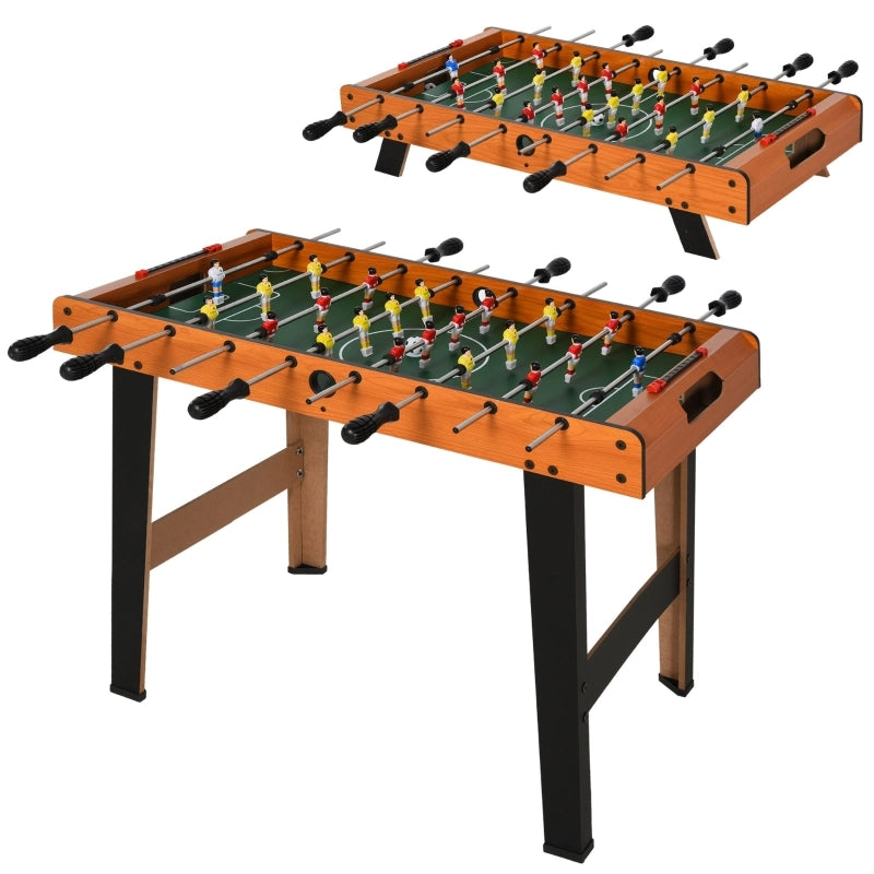 Calcio balilla con aste in acciaio inox, per ragazzi e adulti, 84,5x40x61,2 cm, nero
