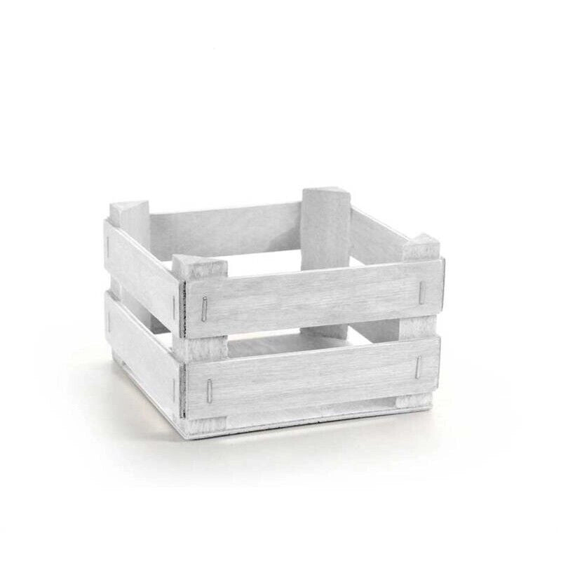 CASSETTA PORTA OGGETTI DECORATIVA 12,5 X12,5 X 7,8 CM BIANCA