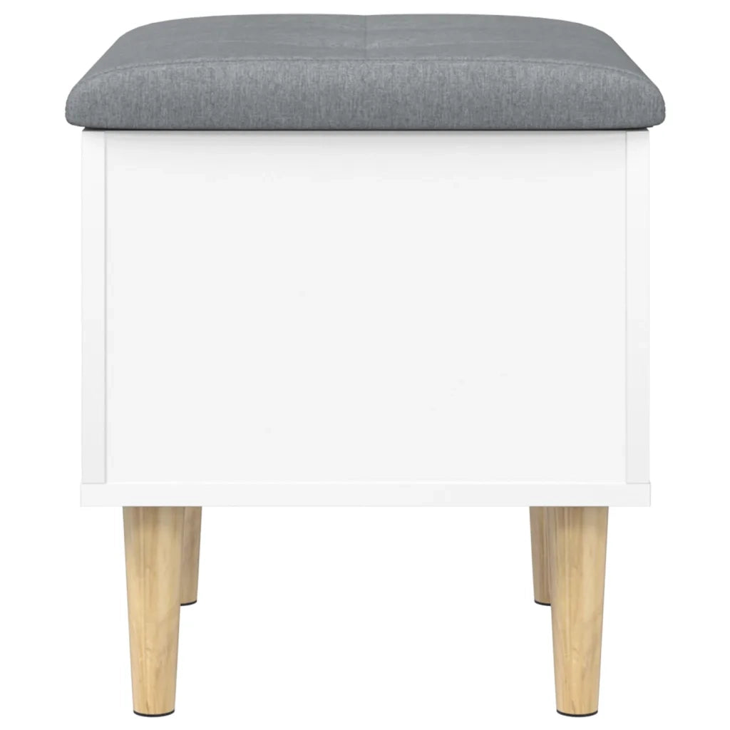 Panca Portaoggetti Bianca 42x42x46 cm in Legno Multistrato 835061