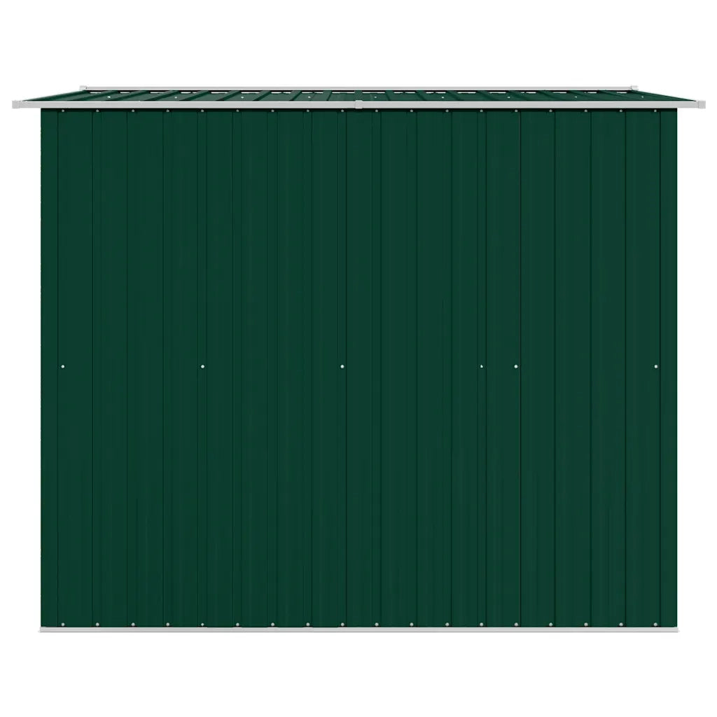 Capanno per Attrezzi-Casetta da Giardino in Metallo Verde 257x205x178 cm