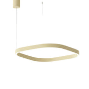 Lampada a Sospensione Criseide S/1P Q - Led 60W 3000K 4300lm in Alluminio Beige - Biemissione Dimmerabile Taglio di Fase - Gealuce