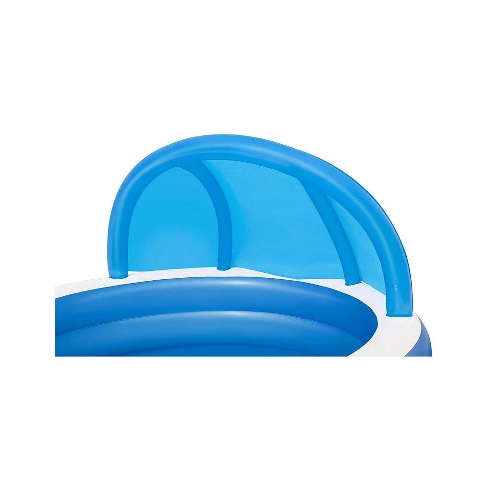 Trade Shop - Piscina Familiare 241x241x140 Cm Gonfiabile Rotonda Con Tettuccio Seduta 54337 -