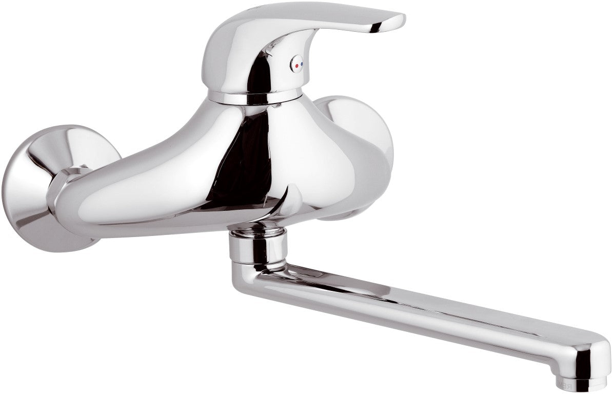 Rubinetto lavello a muro con bocca girevole - serie project