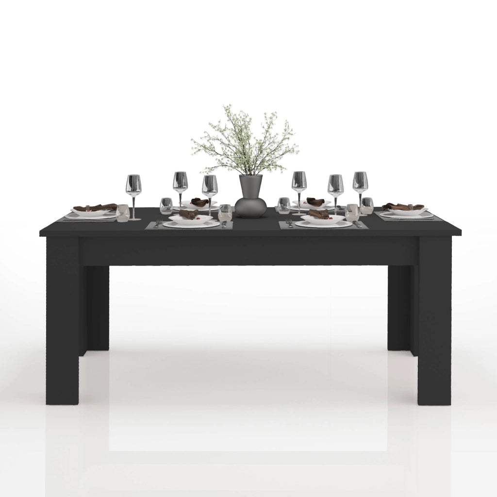 WHOUS Tavolo allungabile Jesi ideale per 6-8 persone colore antracite opaco 140/190x90x75 cm