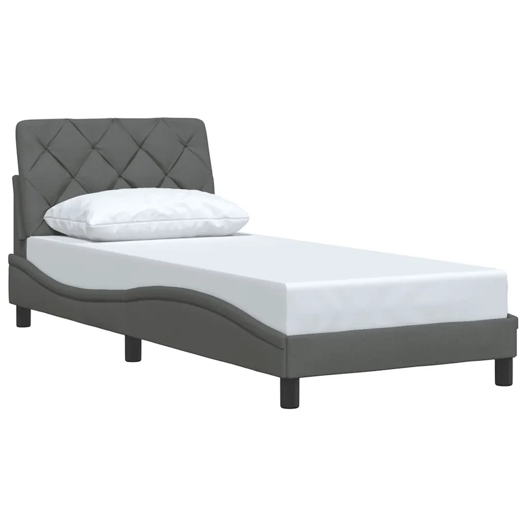 Giroletto senza Materasso Grigio Scuro 90x190 cm Tessuto 3310567