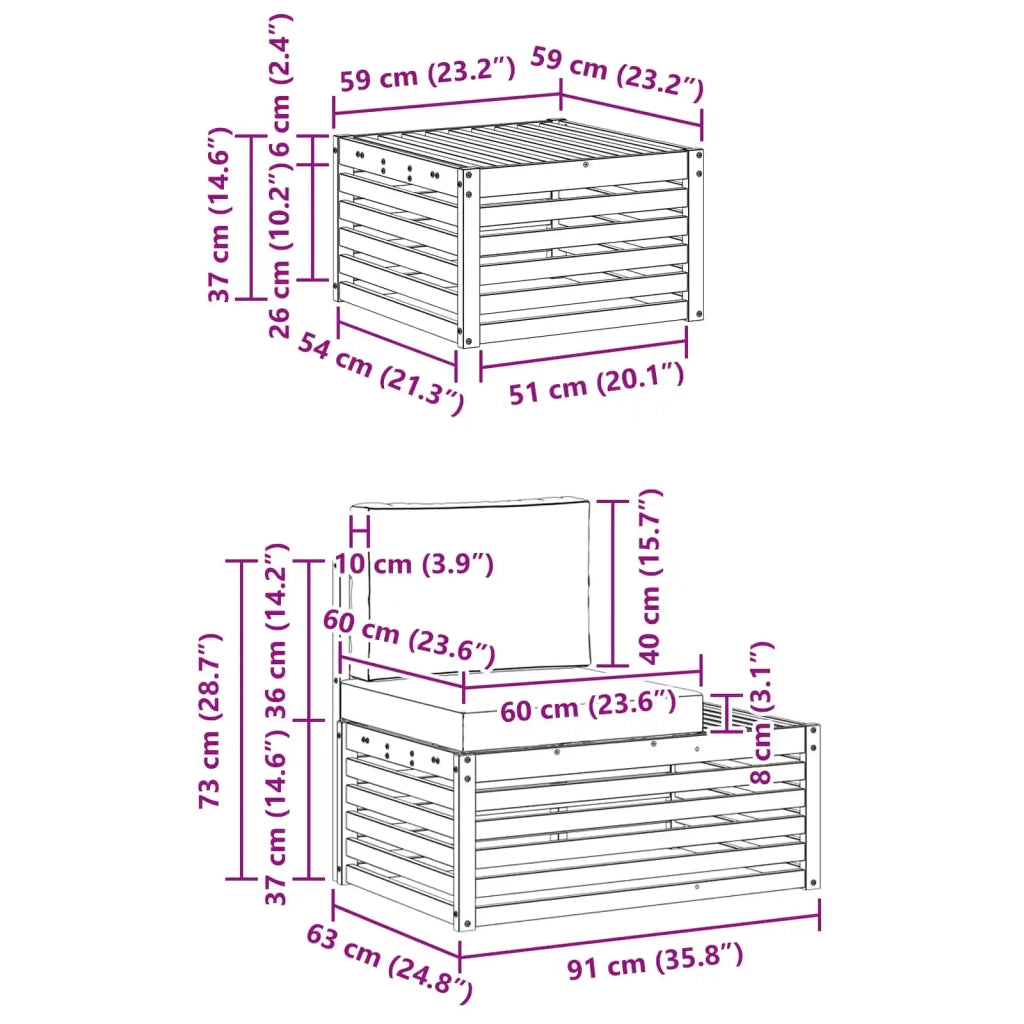 Set di divani da esterno-Sofa da giardino 4 Pezzo 522426