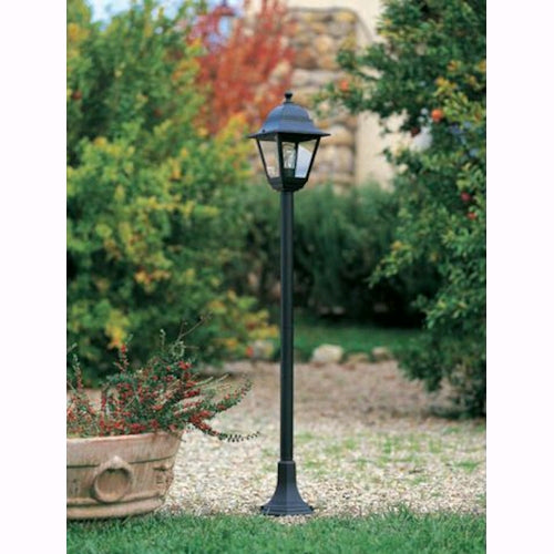 Lampione da Terra per Giardino con Lanterna e Palo da 121 cm in alluminio e Vetro IP43