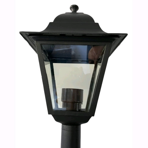 Lampione da Terra per Giardino con Lanterna e Palo da 121 cm in alluminio e Vetro IP43