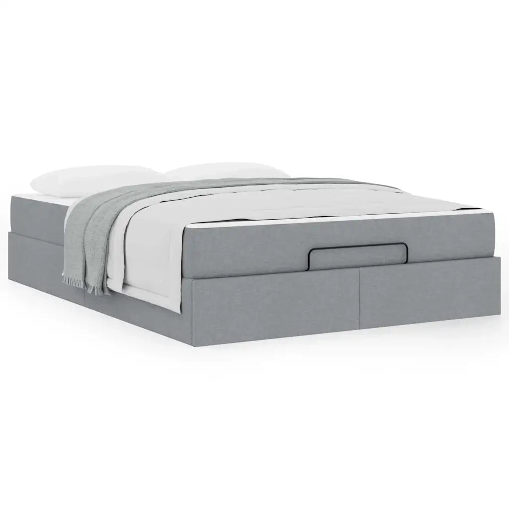 vidaXL Struttura del letto Grigio chiaro 140 x 190 cm Tessuto