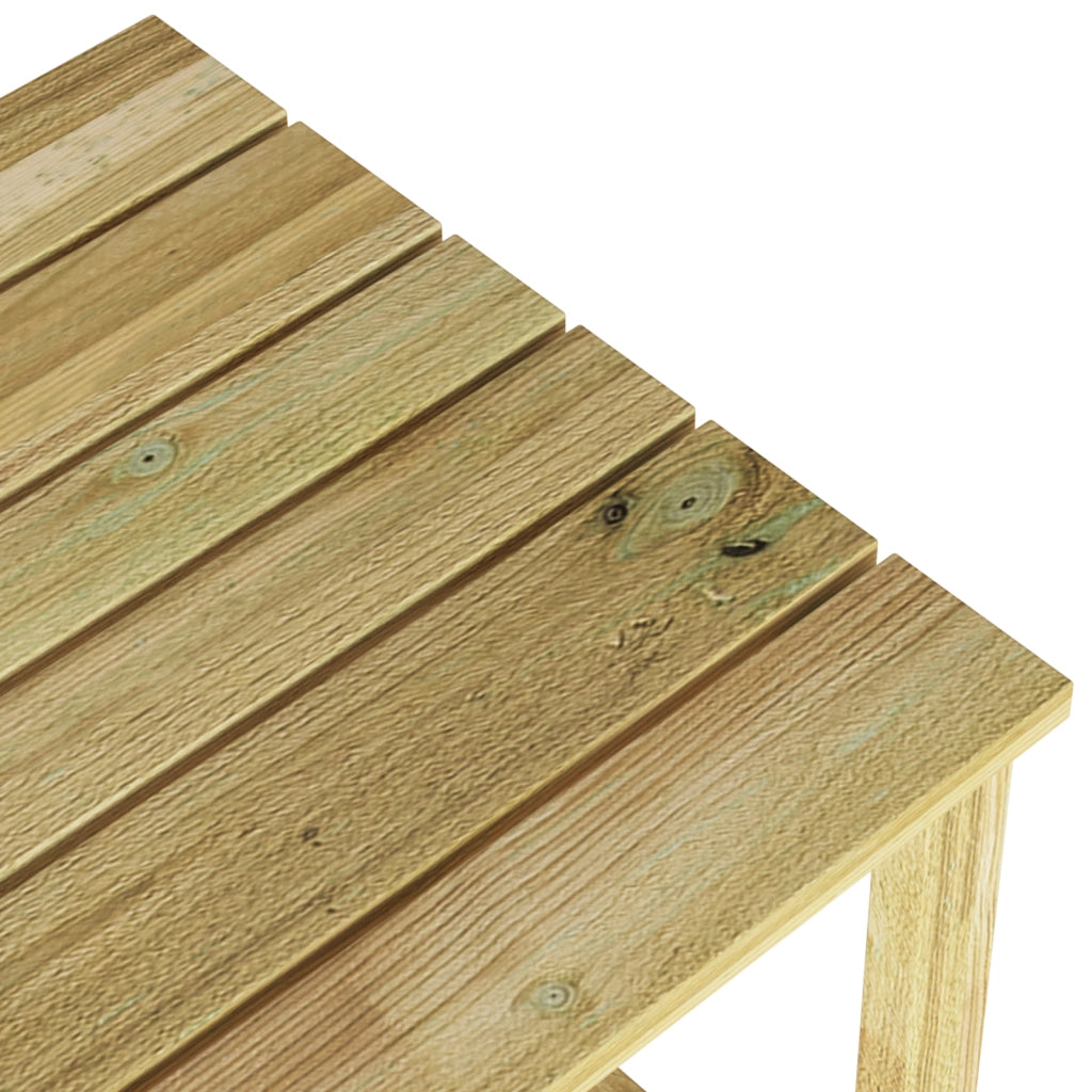 Tavolo da lettino 50.5x50.5x46 cm in legno di pino impregnato