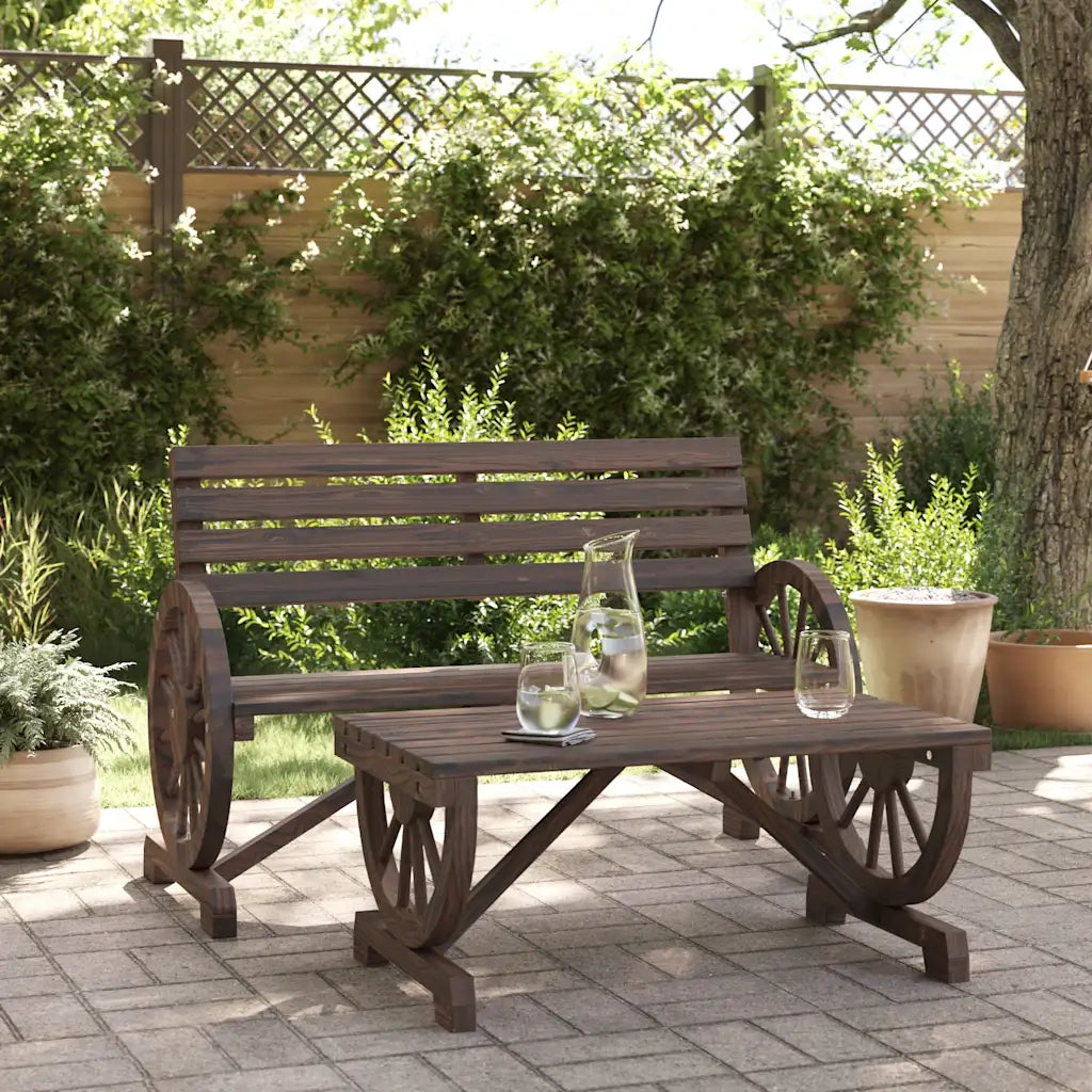 Salotto da Giardino-Set Salotto da Giardino 2 pz in Legno Massello di Abete 349918
