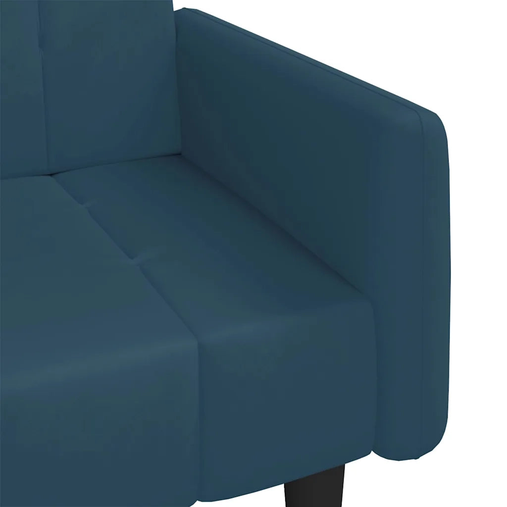 Divano letto | Sof¨¤ letto | Letto singolo a 2 Posti Blu in Velluto