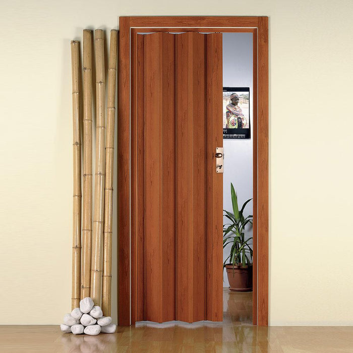 Porta a Soffietto da Interno 88,5x214 cm in PVC Florance Ciliegio