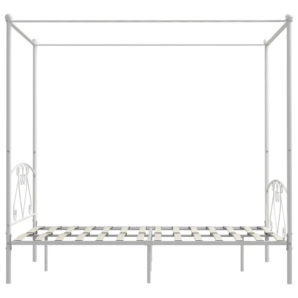 Giroletto Baldacchino senza Materasso Bianco 160x200 cm Metallo 284430