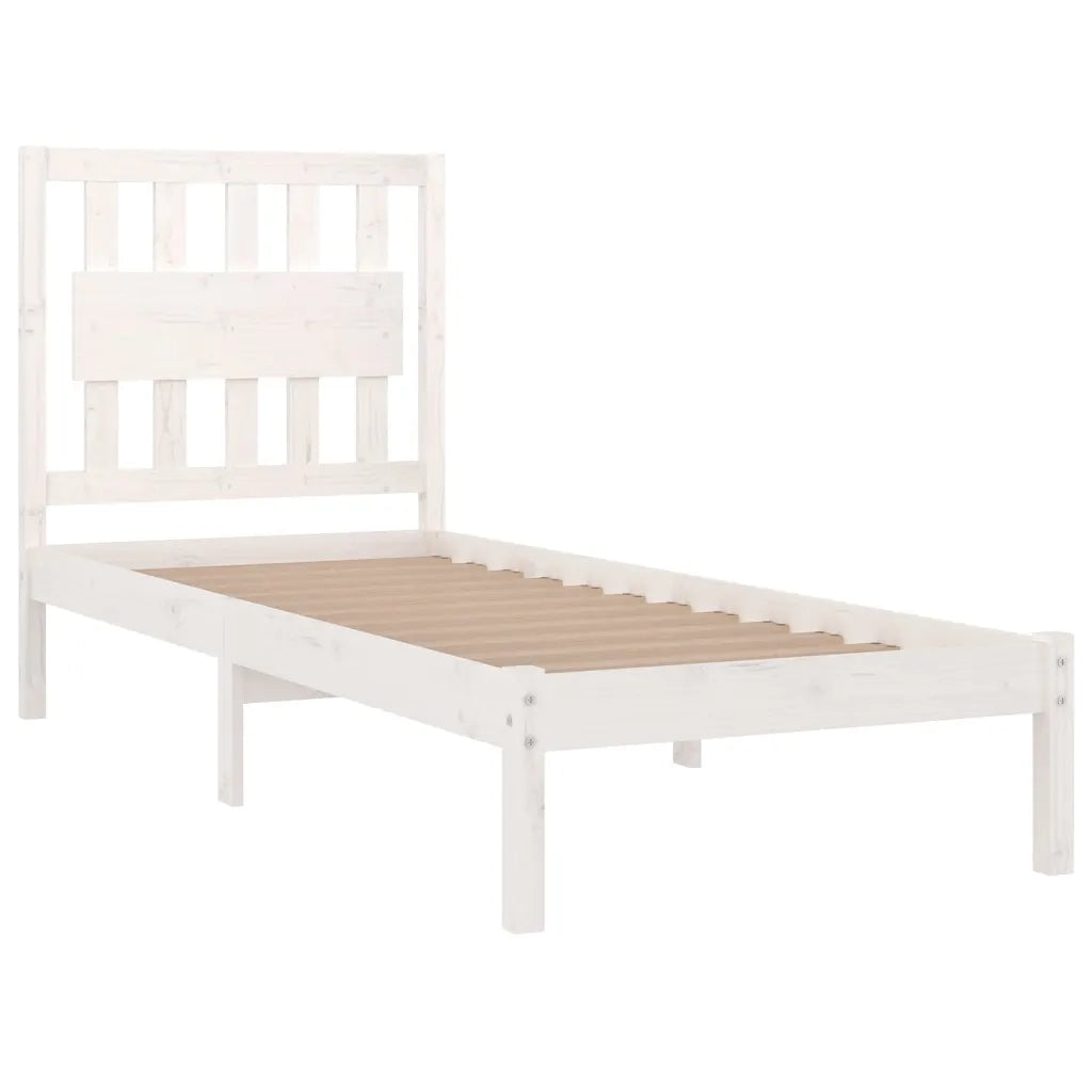 Giroletto Bianco in Legno Massello di Pino 90x190 cm 3FT Single cod mxl 64038