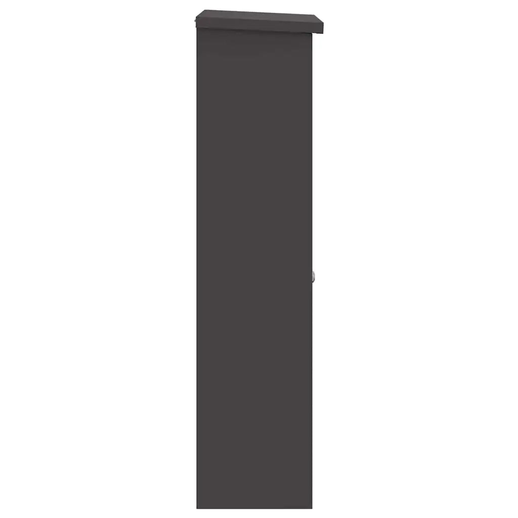 vidaXL Cassetta per pacchi Nero 44.5 x 29 x 110.5 cm Acciaio